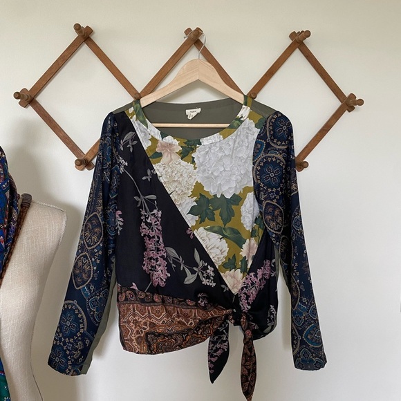 Anthropologie | Tiny Mixed Print Blouse - Picture 2 of 10